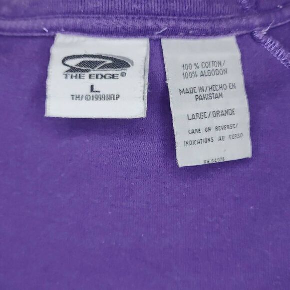 The Edge Men's Vintage 1999 Minnesota Vikings Fanatic T-Shirt Purple Large - Picture 7 of 8
